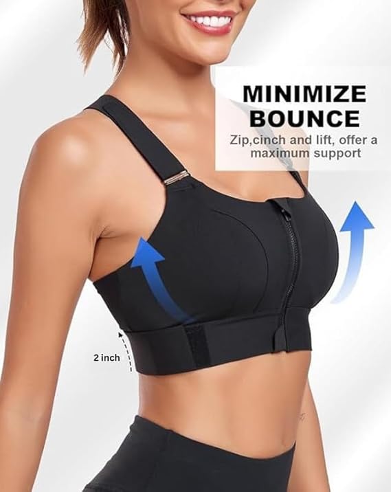 ImpactX đ- Premium Front Zipper Sports Bra