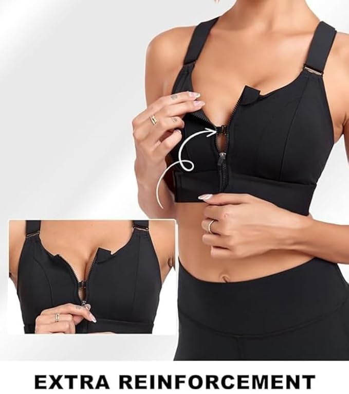 ImpactX 👑- Premium Front Zipper Sports Bra