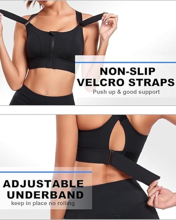 ImpactX 👑- Premium Front Zipper Sports Bra