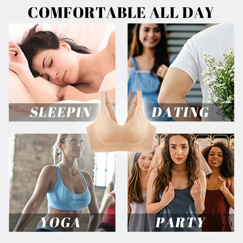 🔥Winter Sale🏆Wire-Free Non-Marking Skin-Friendly Push-Up Bra 🔥(Pack of 3)