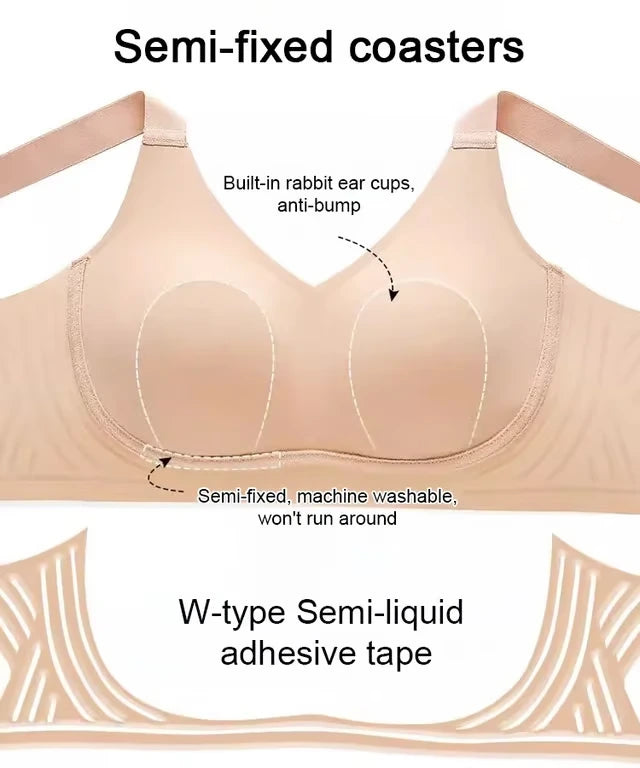 🔥Summer Sale🏆Wire-Free Non-Marking Skin-Friendly Push-Up Bra 🔥(Pack of 3)