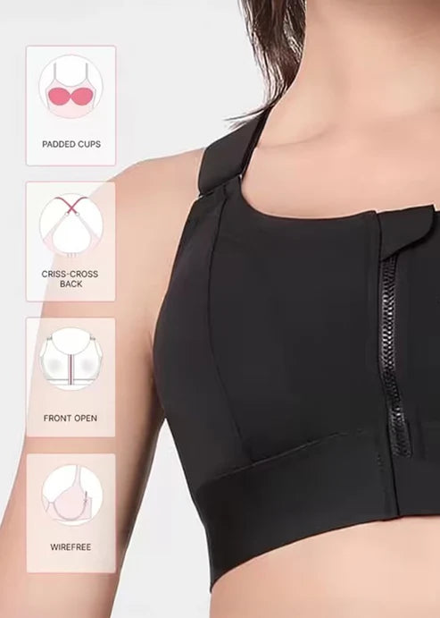 ImpactX 👑- Premium Front Zipper Sports Bra
