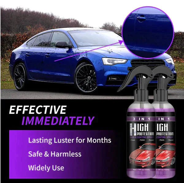 3 in 1 High Protection Quick Car Ceramic Coating Spray - Buy 1 Get 1 FREE