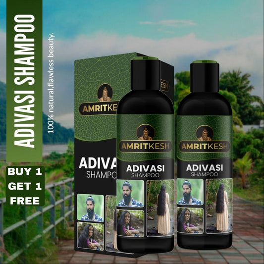 🔥HOT DEAL ⏳ BUY 1 GET 1 FREE - Amritkesh Adivasi Shampoo (100% organic)