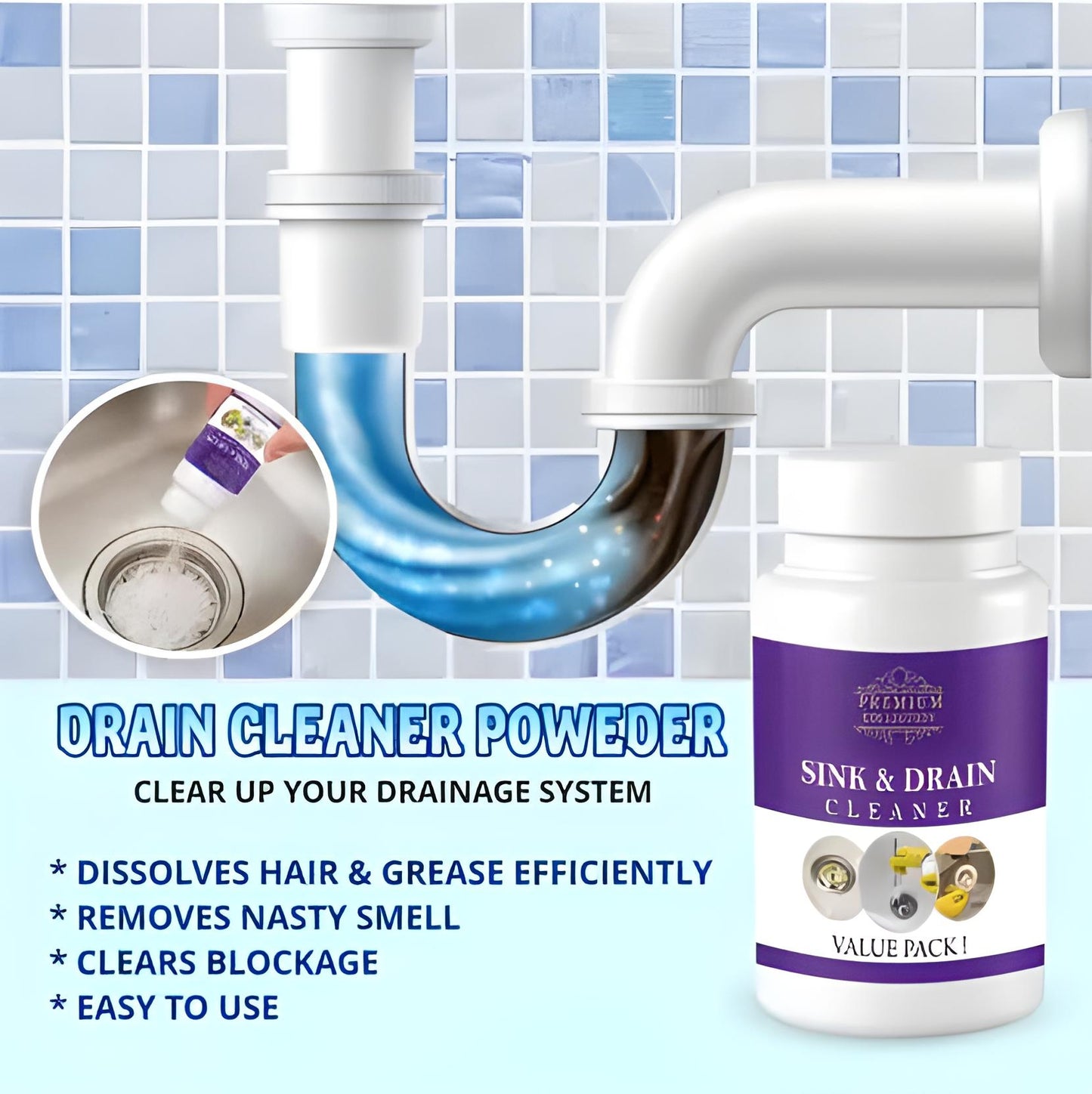 Sanitizo™ Powerful Drain & Sink Cleaner (Buy 1 Get 1 Free)