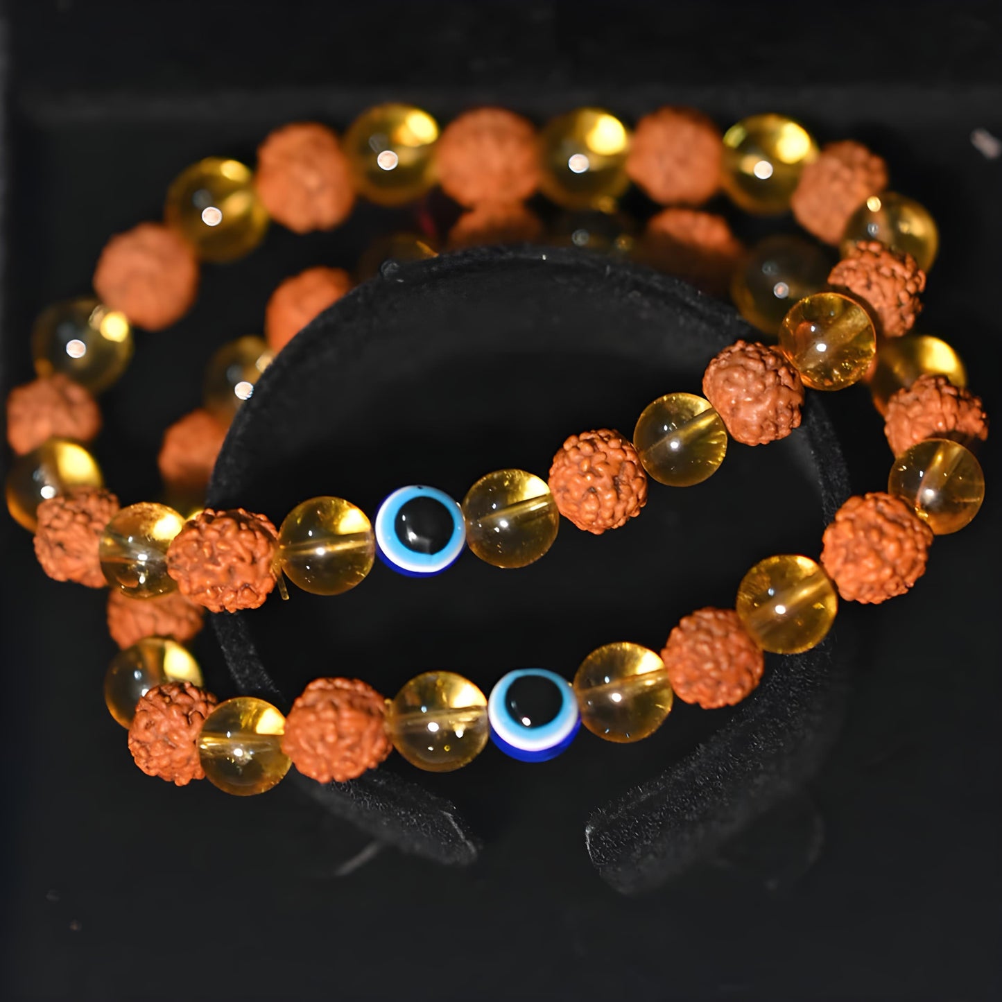 ✨ Buy 1 Get 1 Free |📿 Rudraksha & Citrine Bracelet