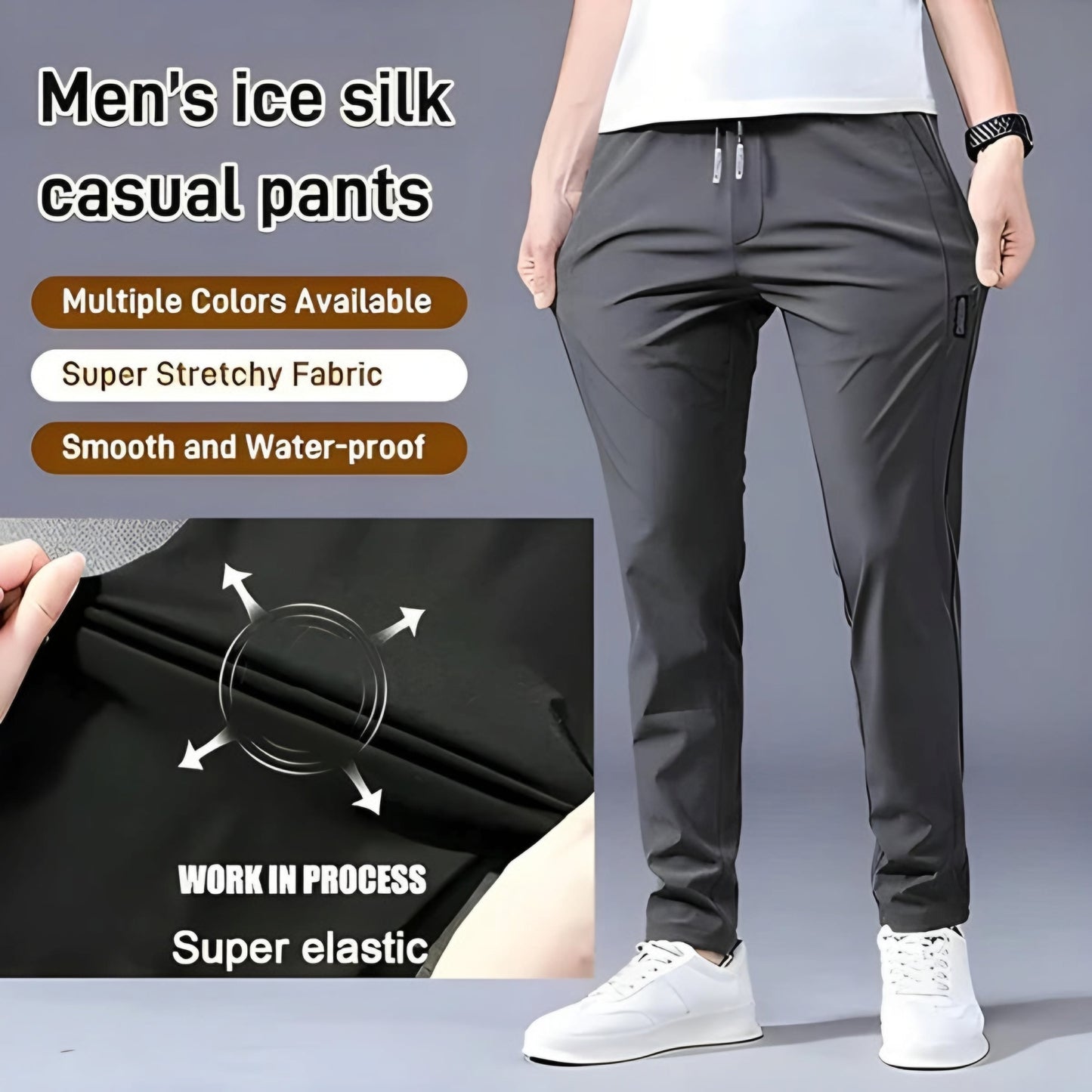 🤩Premium Stretch Slim Lycra Track Pants - BUY 1 GET 1 FREE