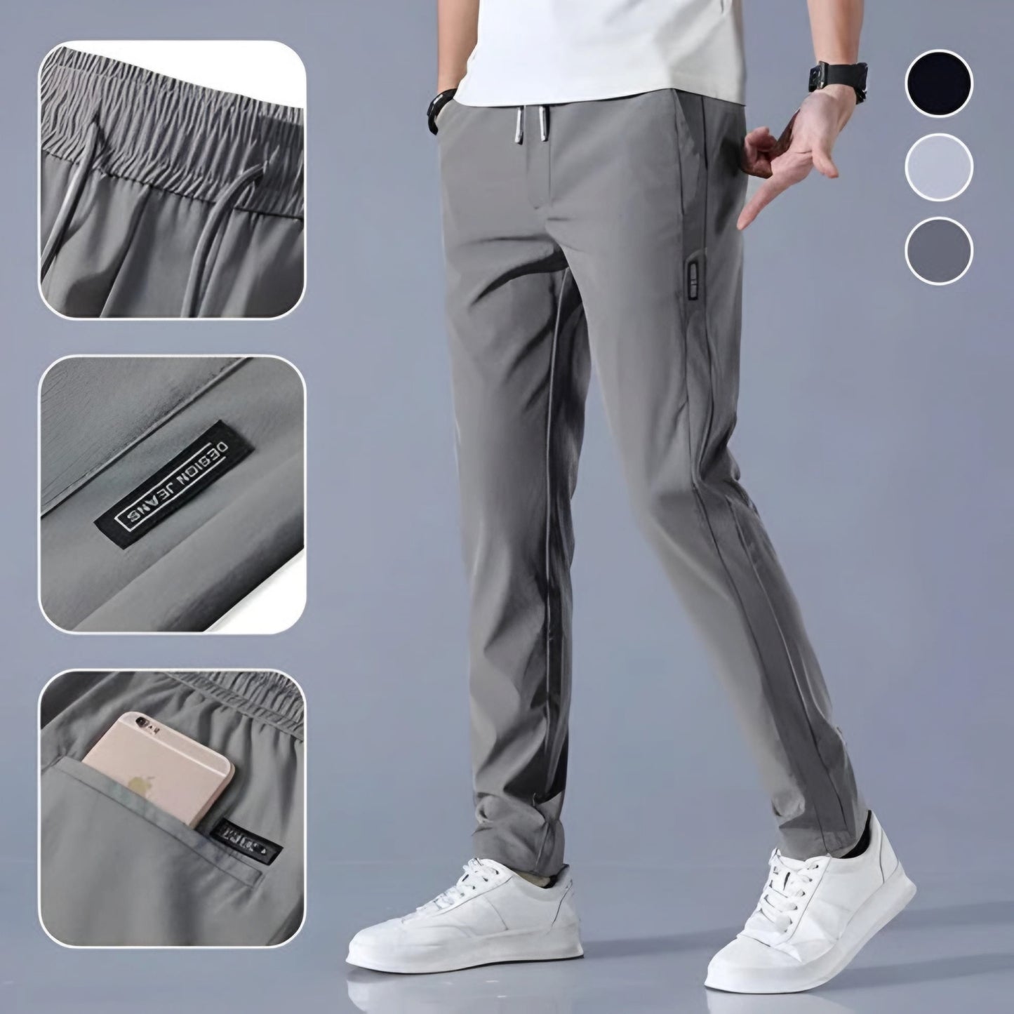 🤩Premium Stretch Slim Lycra Track Pants - BUY 1 GET 1 FREE