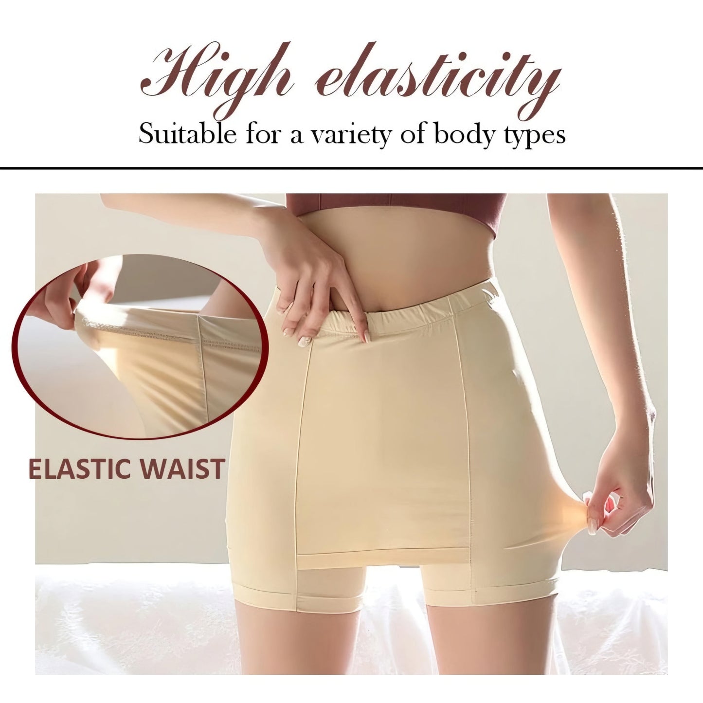 BlueeBela™ - Double-layer Front Crotch Ice Silk Safety Shorts