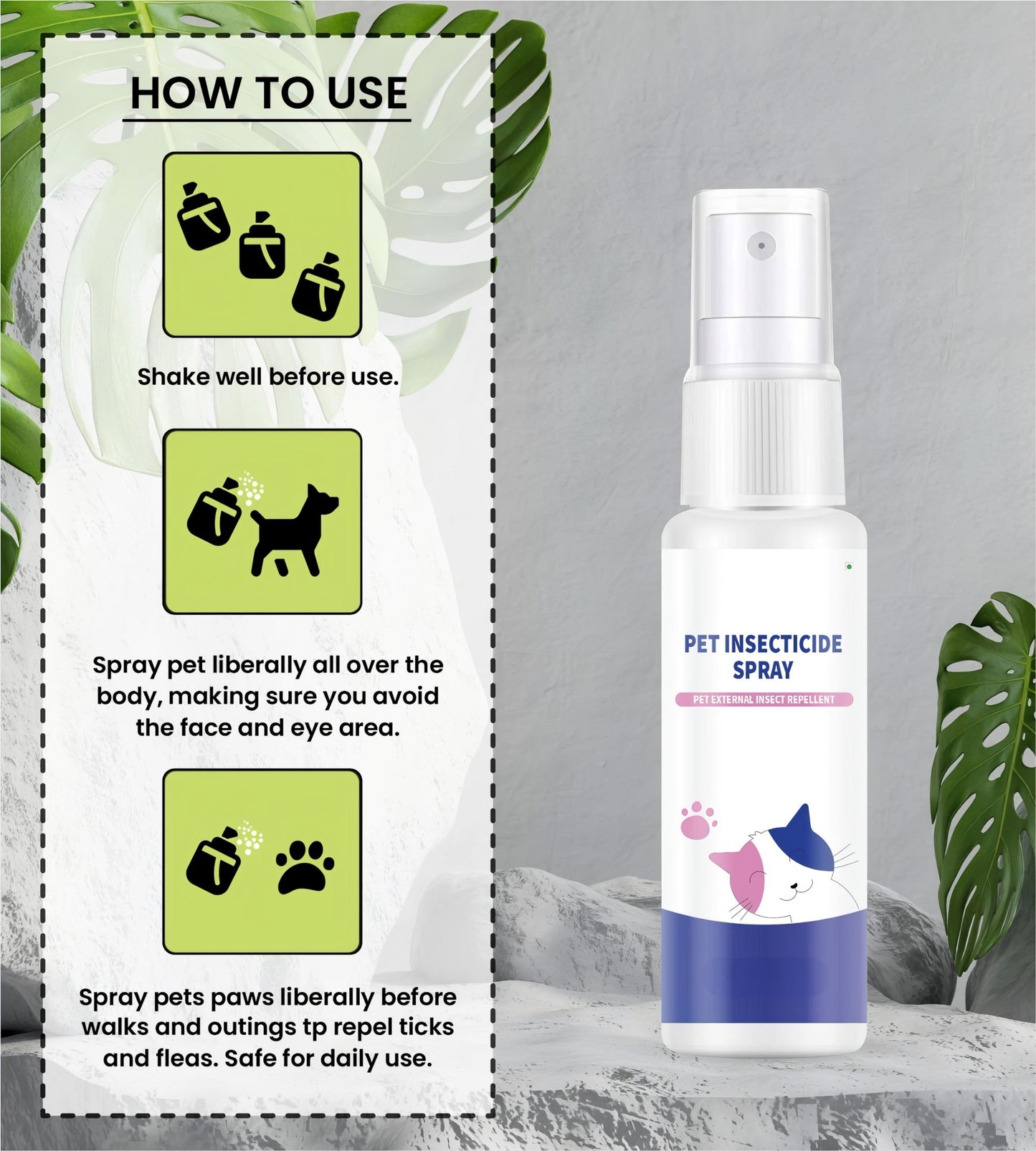 Pet Insecticide Deodorant Spray ( BUY 1 GET 1 FREE ❤️ )