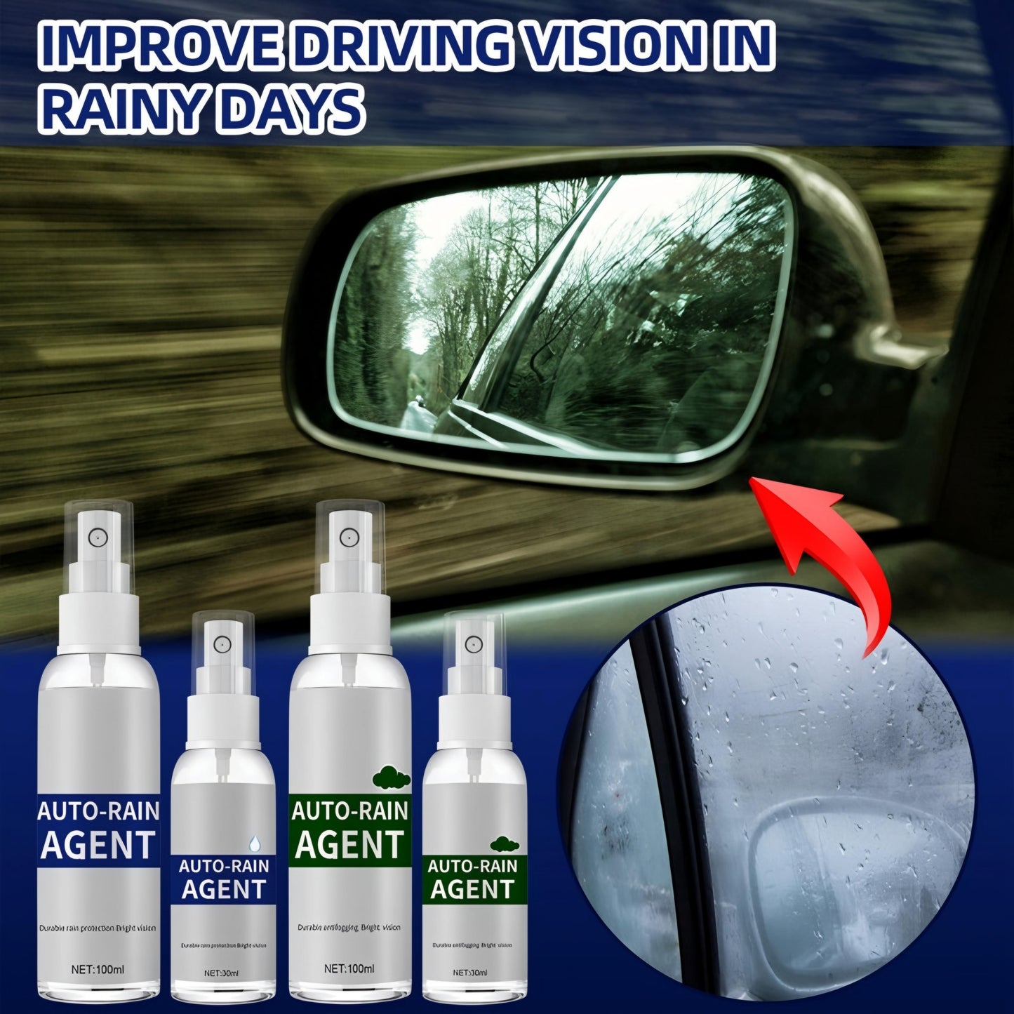 Long lasting Car Glass Anti-fog Rainproof Agent🔥Buy 1 Get 1 Free🔥