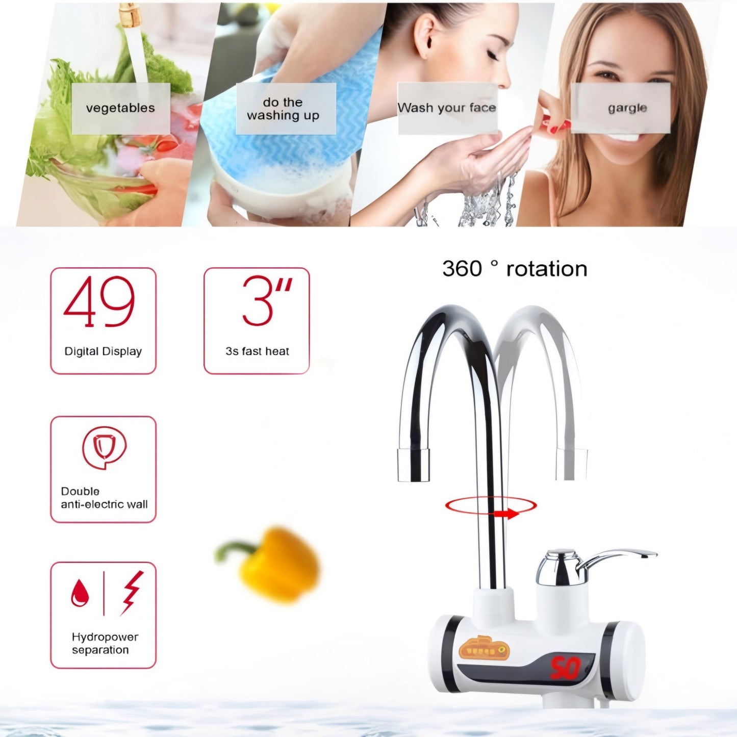 TempFlow Pro 🚰: Instant Electric Hot Water Dispenser with Digital Display