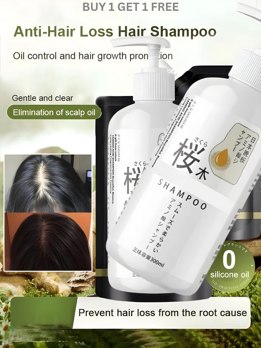 BUY 1 GET 1 FREE - Hot Sale Ginger Plant Extract Anti-Hair Loss Hair Shampoo