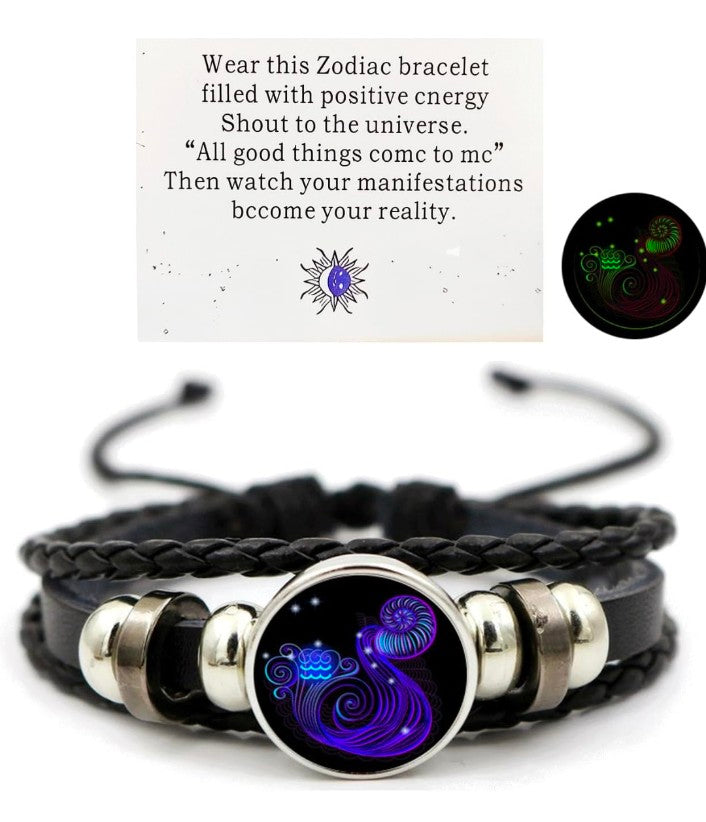 Divine Guardian 🕉️: Black Leather Bracelet with Protective Charm 🧿