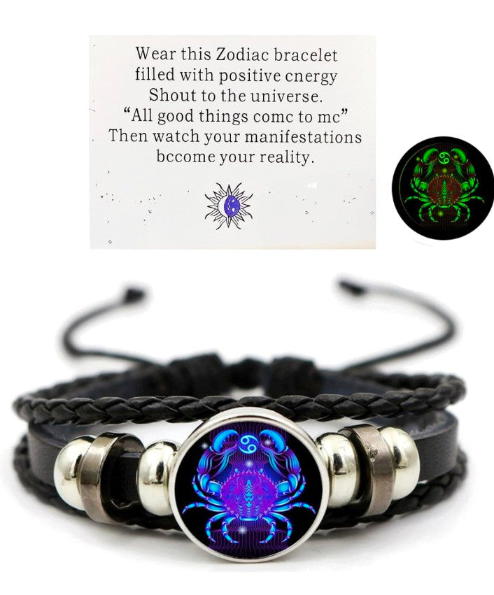 Divine Guardian 🕉️: Black Leather Bracelet with Protective Charm 🧿