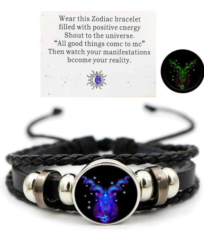 Divine Guardian 🕉️: Black Leather Bracelet with Protective Charm 🧿