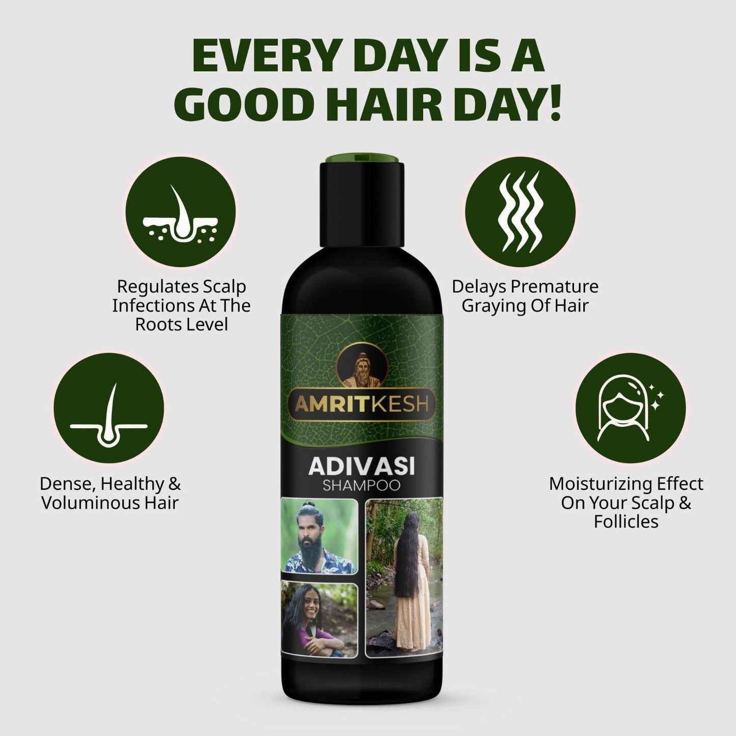 🔥HOT DEAL ⏳ BUY 1 GET 1 FREE - Amritkesh Adivasi Shampoo (100% organic)