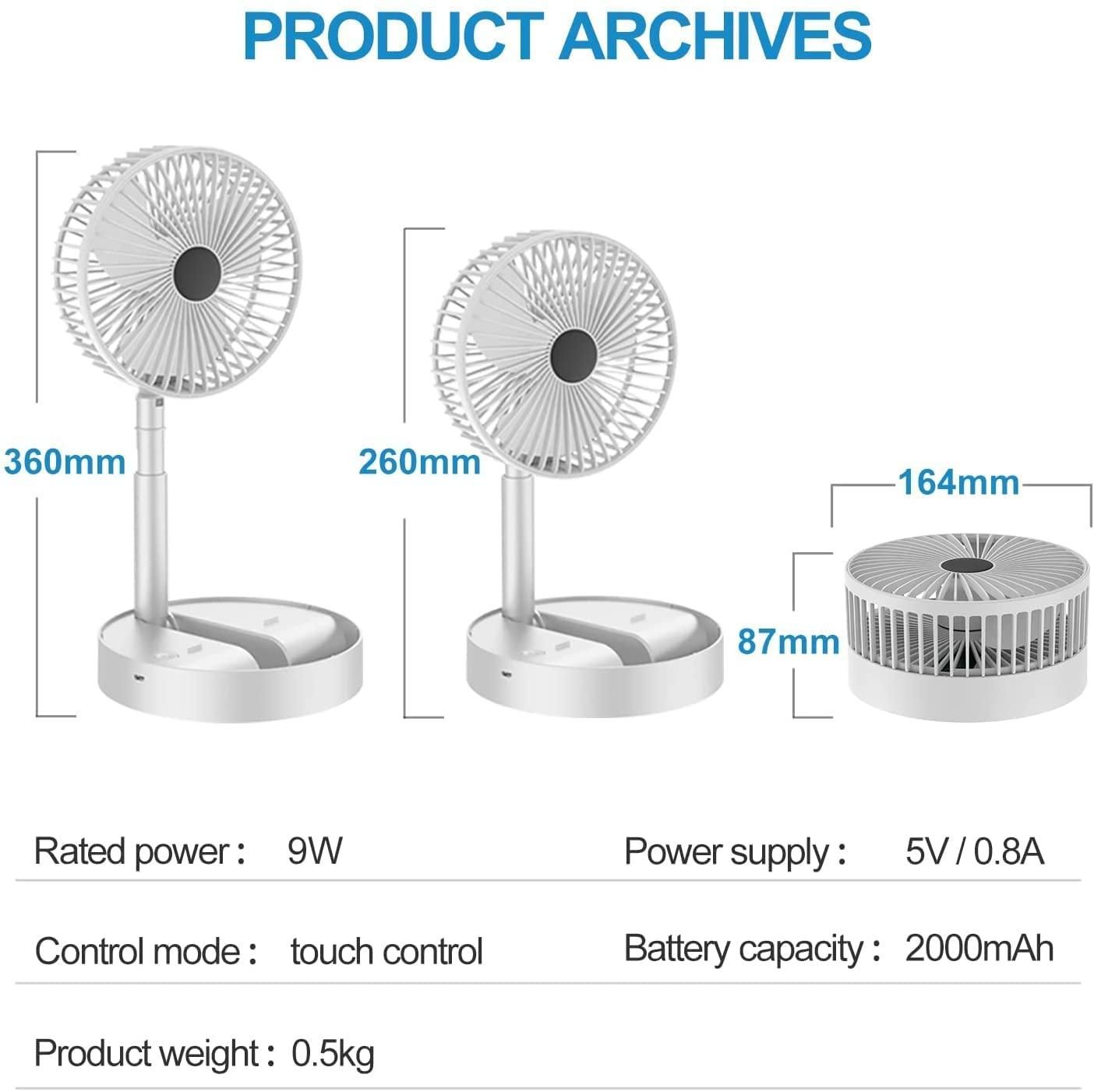 🔥Hot Summer Sale🔥- Powerful Rechargeable High Speed Table Desk Fan